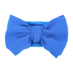Solid Big Bow Topknot Headband for Baby Girls Elastic Nylon Hair Bands Handmade Newborn Fashion Turban Headwraps Accessories