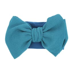 Solid Big Bow Topknot Headband for Baby Girls Elastic Nylon Hair Bands Handmade Newborn Fashion Turban Headwraps Accessories
