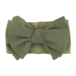 Solid Big Bow Topknot Headband for Baby Girls Elastic Nylon Hair Bands Handmade Newborn Fashion Turban Headwraps Accessories