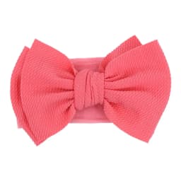 Solid Big Bow Topknot Headband for Baby Girls Elastic Nylon Hair Bands Handmade Newborn Fashion Turban Headwraps Accessories