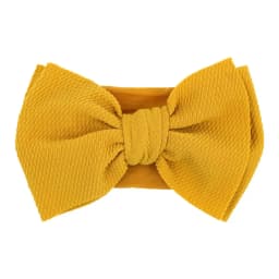 Solid Big Bow Topknot Headband for Baby Girls Elastic Nylon Hair Bands Handmade Newborn Fashion Turban Headwraps Accessories