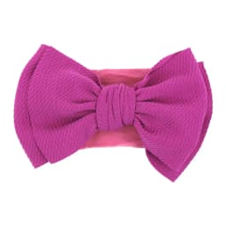 Solid Big Bow Topknot Headband for Baby Girls Elastic Nylon Hair Bands Handmade Newborn Fashion Turban Headwraps Accessories