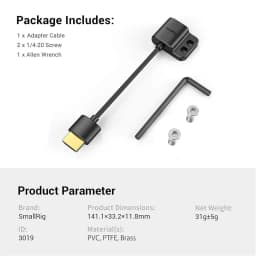 SmallRig Ultra Slim 4K Adapter Cable A to A/C to A /D TO A for BMPCC 4K 6K for Sony A7SIII for Panasonic 3019/3020/3021