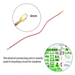 5 Pairs Physics Experimental Equipment Cold Circuit Terminal Wire for Electrical Circuit Experiment U-Shaped Connector Wire