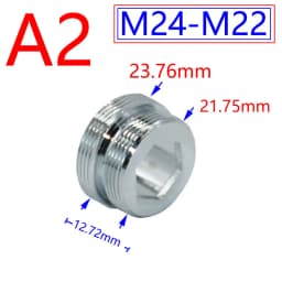 Silver 1/2"/M16/M17/M18/M19/M20/M22/M24/M28/M32 Thread Connector Brass Adapter For Water Faucet Copper Fittings