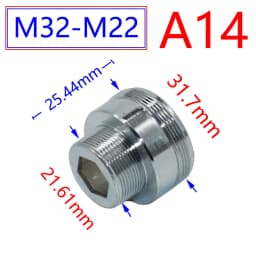 Silver 1/2"/M16/M17/M18/M19/M20/M22/M24/M28/M32 Thread Connector Brass Adapter For Water Faucet Copper Fittings