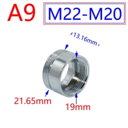 Silver 1/2"/M16/M17/M18/M19/M20/M22/M24/M28/M32 Thread Connector Brass Adapter For Water Faucet Copper Fittings