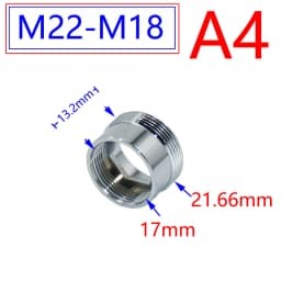 Silver 1/2"/M16/M17/M18/M19/M20/M22/M24/M28/M32 Thread Connector Brass Adapter For Water Faucet Copper Fittings
