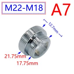 Silver 1/2"/M16/M17/M18/M19/M20/M22/M24/M28/M32 Thread Connector Brass Adapter For Water Faucet Copper Fittings