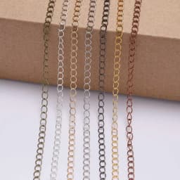 5m/lot 2.5 2.8 3.6 4.8 mm Long Open Link Ring Extended Extension Necklace Chains Tail Extender Chain For Jewelry Making Supplies