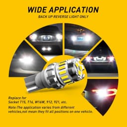 W16W T15 LED T16 Bulb Canbus Error Free Backup Reverse Led 921 912 LED Bulbs Car Lights Brake Lamp Stop Light Xenon White DC12V
