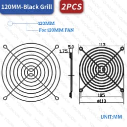 2PCS/5PCS 60mm 80mm 90mm 92mm 120mm 140mm Fan Grills Metal Mesh Finger Guard Protective Net Fan Grill Computer Case Fan Grill