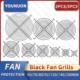 2PCS/5PCS 60mm 80mm 90mm 92mm 120mm 140mm Fan Grills Metal Mesh Finger Guard Protective Net Fan Grill Computer Case Fan Grill