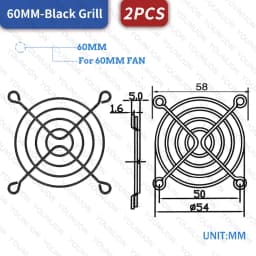 2PCS/5PCS 60mm 80mm 90mm 92mm 120mm 140mm Fan Grills Metal Mesh Finger Guard Protective Net Fan Grill Computer Case Fan Grill