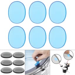 6/12/24Pcs Drum Mute Pad Transparent Silicone Jazz Snare Drum Muffler 3 Colors Optional/A Great Assistant for Drum Set Players