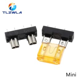 10PCS Car Fuse Holder PCB Board Standard Mini Micro Small Blade Auto Automotive Boat 32V For PCB Board Safety Clip Insertion Typ