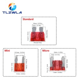 10PCS Car Fuse Holder PCB Board Standard Mini Micro Small Blade Auto Automotive Boat 32V For PCB Board Safety Clip Insertion Typ
