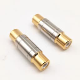 2pcs/lot Dual RCA Connectors High Quality RCA Female to Female Jack Socket Straight Adapter Gold Plated Speaker Cable Extender