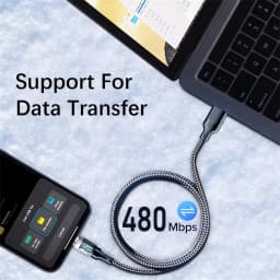 Lenovo Type C To Type C 240W Cable Phone Super Fast Charging Cable With Led Display Usb To Type-c Data Cord For Xiaomi Huawei