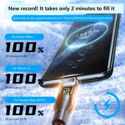 Lenovo Type C To Type C 240W Cable Phone Super Fast Charging Cable With Led Display Usb To Type-c Data Cord For Xiaomi Huawei