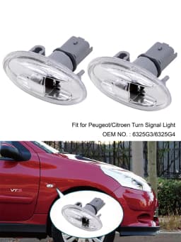 Side Lamps Turn Signal Lights 6325G3 6325G4 Fit for Peugeot 108 107 206 1007 407 Partner Auto Parts