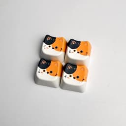 Cute Cat 4 in 1 Keyboard Button Keychain with Adorable Design