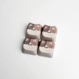 Cute Cat 4 in 1 Keyboard Button Keychain with Adorable Design