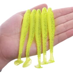 WDAIREN Worm Fishing Lures 5cm 7cm 9cm Double Color Silicone T Tail Soft Bait Artificial Baits Bass Jig Wobblers Swimbait Tackle