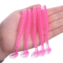 WDAIREN Worm Fishing Lures 5cm 7cm 9cm Double Color Silicone T Tail Soft Bait Artificial Baits Bass Jig Wobblers Swimbait Tackle