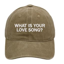 1pc Kpop "What Is Your Love Song" Same Knitted Embroidery Caps for Women,Tour Concert Cap Outdoor Retro Washed Baseball Caps 모자