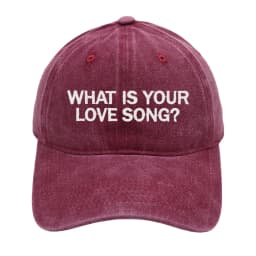1pc Kpop "What Is Your Love Song" Same Knitted Embroidery Caps for Women,Tour Concert Cap Outdoor Retro Washed Baseball Caps 모자