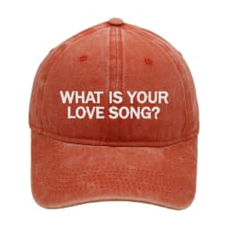 1pc Kpop "What Is Your Love Song" Same Knitted Embroidery Caps for Women,Tour Concert Cap Outdoor Retro Washed Baseball Caps 모자