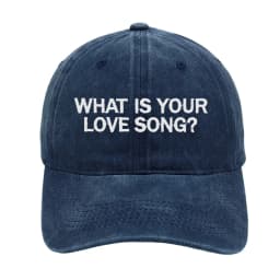 1pc Kpop "What Is Your Love Song" Same Knitted Embroidery Caps for Women,Tour Concert Cap Outdoor Retro Washed Baseball Caps 모자