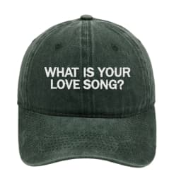 1pc Kpop "What Is Your Love Song" Same Knitted Embroidery Caps for Women,Tour Concert Cap Outdoor Retro Washed Baseball Caps 모자