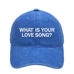 1pc Kpop "What Is Your Love Song" Same Knitted Embroidery Caps for Women,Tour Concert Cap Outdoor Retro Washed Baseball Caps 모자