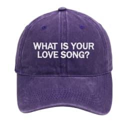 1pc Kpop "What Is Your Love Song" Same Knitted Embroidery Caps for Women,Tour Concert Cap Outdoor Retro Washed Baseball Caps 모자