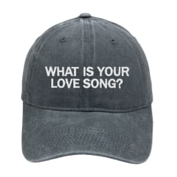 1pc Kpop "What Is Your Love Song" Same Knitted Embroidery Caps for Women,Tour Concert Cap Outdoor Retro Washed Baseball Caps 모자