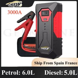 GKFLY 3000A 4000A Car Jump Starter Portable Power Bank Car Battery Booster 12V Car Starting Device for Petrol Diesel 6.0L 5.0L