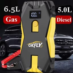 GKFLY 3000A 4000A Car Jump Starter Portable Power Bank Car Battery Booster 12V Car Starting Device for Petrol Diesel 6.0L 5.0L