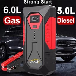 GKFLY 3000A 4000A Car Jump Starter Portable Power Bank Car Battery Booster 12V Car Starting Device for Petrol Diesel 6.0L 5.0L