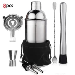UPORS Stainless Steel Cocktail Shaker Mixer Wine Martini Boston Shaker For Bartender Drink Party Bar Tools 550ML/750ML