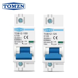 TOMZN 1PCS TOMZN 1P 125A DC MCB 250V Circuit Breaker PV System C curve Battery Main Switch