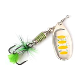FTK Spinner Bait Fishing Lure Spoon 1pc Feather Saltwater Lure Accessories Treble Hook Metal Hard Lure Wobblers Tackle