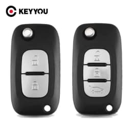 KEYYOU 2/3 Buttons Filp Car Remote Key Case shell for Renault Fluence Clio Megane Kangoo Modus Auto Key With NE73/VA2 Blade