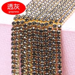 1yard/piece SS6 SS8 SS12 19Colors Glass Crystal Rhinestone Chain,Gold Bottom Sew On Cup Chains For Diy Garment Bags Decorations