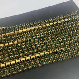 1yard/piece SS6 SS8 SS12 19Colors Glass Crystal Rhinestone Chain,Gold Bottom Sew On Cup Chains For Diy Garment Bags Decorations