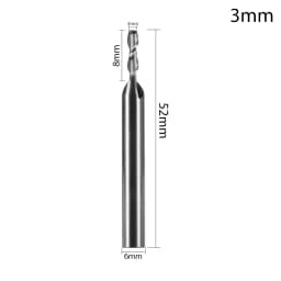 Carbide Milling Cutter 2 Flute Straight Shank End Router Bit Mill 4mm 6mm 8mm 10mm 12mm CNC Tools Stainless Special HRC65