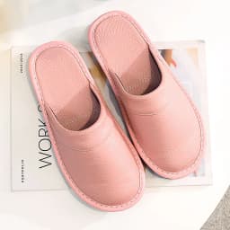 Couples Simple Leather Slippers Men Home Spring Shoes 2021 Trend Flat Precision Stitching Man slippers Indoor Leather Shoes
