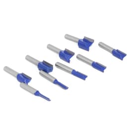 LAVIE 1pc 8mm Shank Straight Bit Double Flute Router Bits Milling Cutter For Wood Woodwork Tool C08-002