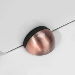 NAIERDI Rubber Door Stopper Zinc Alloy Hidden Door Holder Non Punching Sticker Floor Mounted Nail-free Door Stop Door Hardware